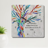 Creëer uw eigen Inspirerend/Motivatie citaat Vierkante Klok