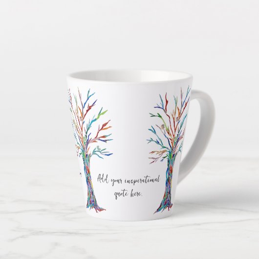 Creëer Uw eigen Inspirerend prijsopgave Latte Mok (Rechterhoek)