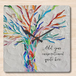 Creëer Uw eigen Inspirerend prijsopgave Vierkante Klok<br><div class="desc">Deze unieke wandklok is versierd met een kleurrijk mozaïek Tree of Life design. U kunt uw gekozen inspirerend offerte of bericht toevoegen om deze te personaliseren. U kunt het lettertype,  de tekengrootte en de kleur van het lettertype bewerken. Origineel mozaïek © Michele Davies.</div>