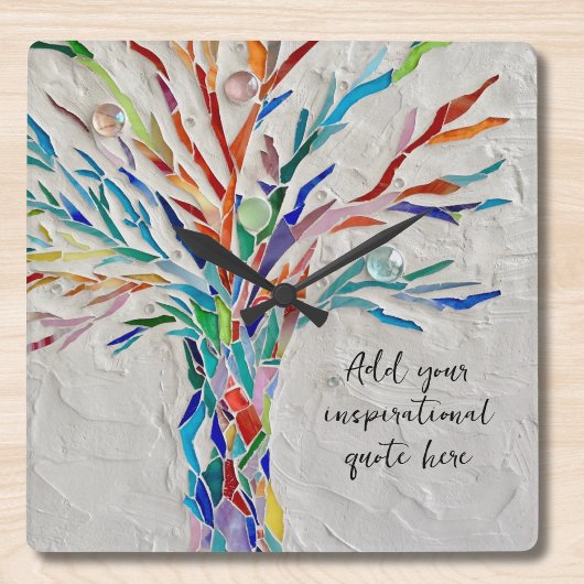 Creëer Uw eigen Inspirerend prijsopgave Vierkante Klok