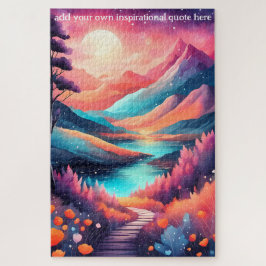 creëer uw eigen inspirerend quote, landscape legpuzzel