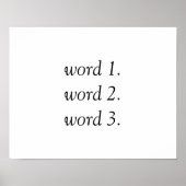 Creëer uw eigen inspirerend tekst in drie woorden poster (Voorkant)
