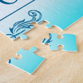 Creëer Uw eigen instagram Beach Weddenschap Monogr Legpuzzel (Zijkant)