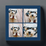 Creëer Uw eigen instagram Collage Navy 4 Afbeeldin Fotoplaat<br><div class="desc">Gebruik vier vierkante foto's om een uniek en persoonlijk cadeau te creëer. Of je kunt de hipster puppy houden en een trendy keepslag maken. Als u de afbeeldingen moet aanpassen,  klik op het aanpassingshulpmiddel om veranderingen aan te brengen.</div>