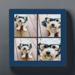 Creëer Uw eigen instagram Collage Navy 4 Afbeeldin Fotoplaat<br><div class="desc">Gebruik vier vierkante foto's om een uniek en persoonlijk cadeau te creëer. Of je kunt de hipster puppy houden en een trendy keepslag maken. Als u de afbeeldingen moet aanpassen,  klik op het aanpassingshulpmiddel om veranderingen aan te brengen.</div>