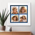 Creëer Uw eigen instagram Collage Navy 4 Afbeeldin Poster<br><div class="desc">Gebruik vier vierkante foto's om een uniek en persoonlijk cadeau te creëer - maak een trendy aandenken. Als u de afbeeldingen wilt aanpassen,  klikt u op het gereedschap Aanpassen om wijzigingen aan te brengen.</div>