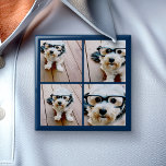 Creëer Uw eigen instagram Collage Navy 4 Afbeeldin Vierkante Button 5,1 Cm<br><div class="desc">Gebruik vier vierkante foto's om een uniek en persoonlijk cadeau te creëer. Of je kunt de hipster puppy houden en een trendy keepslag maken. Als u de afbeeldingen moet aanpassen,  klik op het aanpassingshulpmiddel om veranderingen aan te brengen.</div>