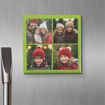 Creëer Uw eigen instagram Collage Pistachio 4 pico Magneet<br><div class="desc">Gebruik vier vierkante foto's om een uniek en persoonlijk cadeau te creëer. Of je kunt de hipster puppy houden en een trendy keepslag maken. Als u de afbeeldingen moet aanpassen,  klik op het aanpassingshulpmiddel om veranderingen aan te brengen.</div>