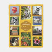 Creëer Uw eigen installagram Foto Familienaam Hone Fleece Deken (Voorkant)