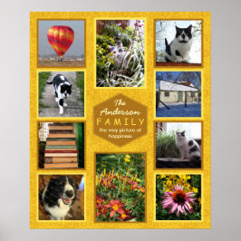 Creëer Uw eigen installagram Foto Familienaam Hone Poster