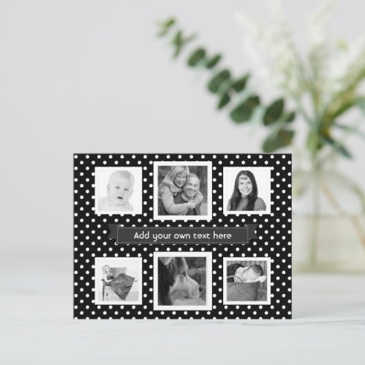 Creëer Uw eigen installagram Photo Collage Briefkaart (Staand voorkant)