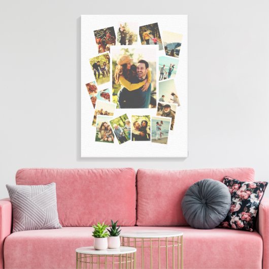 Creëer Uw eigen  Instant Film Fotocollage Canvas Afdruk (Insitu (Woonkamer))