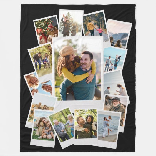 Creëer Uw eigen Instant Film Fotocollage Fleece Deken (Voorkant)