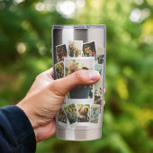 Creëer Uw eigen Instant Film Fotocollage Geïsoleerde Drinkbeker