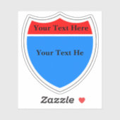 Creëer Uw eigen Interstate Highway Sign Sticker (Vel)