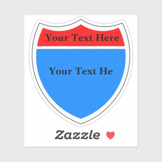 Creëer Uw eigen Interstate Highway Sign Sticker (Vel)