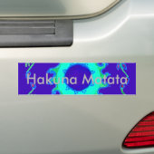 Creëer Uw eigen Iridescent Blue Floral Art Bumpersticker (Op auto)