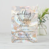 Creëer uw eigen iriserende bloemen bruiloft kaart (Staand voorkant)