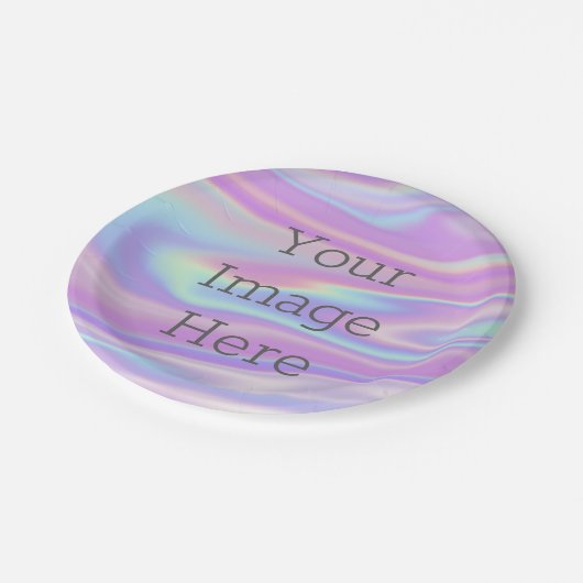 Creëer uw eigen iriserende faux holografische vloe papieren bordje (Gekanteld)