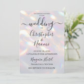 Creëer uw eigen iriserende lichten bruiloft kaart (Staand voorkant)