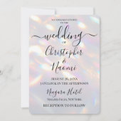 Creëer uw eigen iriserende lichten bruiloft kaart (Voorkant)