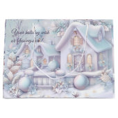 Creëer uw eigen iriserende wintersneeuw huisje groot cadeauzakje (Voorkant)