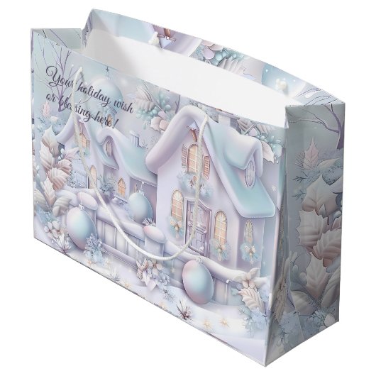 Creëer uw eigen iriserende wintersneeuw huisje groot cadeauzakje (Achterkant Gekanteld)