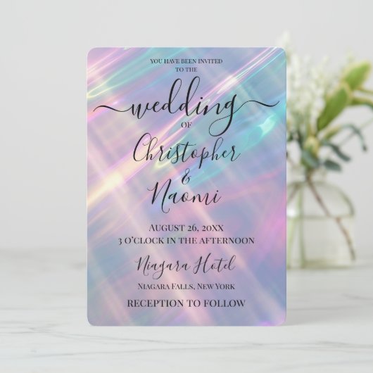 Creëer uw eigen iriserende zonovergoten water brui kaart (Staand voorkant)