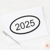 Creëer uw eigen jaar euro stijl ovale sticker (Envelop)