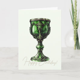 Creëer Uw eigen Jade Green Chalice Feestdagen Kaart