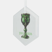 Creëer Uw eigen Jade Green Chalice Glas Ornament (Voorkant links)