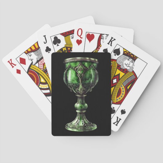 Creëer Uw eigen Jade Green Chalice Pokerkaarten (Achterkant)