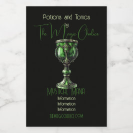 Creëer Uw eigen Jade Green Chalice Voedselcontainer Etiket