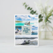 Creëer uw eigen jet ski foto Briefkaart (Staand voorkant)