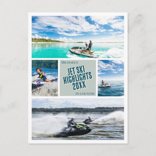 Creëer uw eigen jet ski foto Briefkaart (Voorkant)