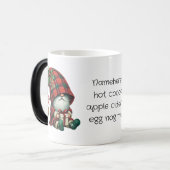 Creëer Uw eigen Jingle Christmas Plaid Gnome Magische Mok (Voorkant links)