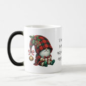 Creëer Uw eigen Jingle Christmas Plaid Gnome Magische Mok (Links)
