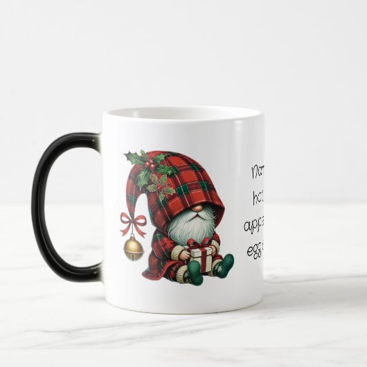 Creëer Uw eigen Jingle Christmas Plaid Gnome Magische Mok (Links)