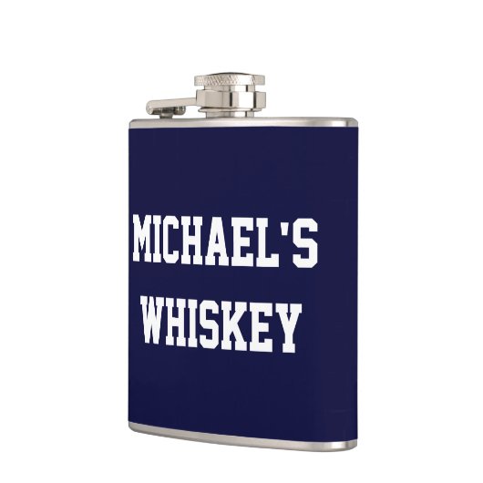 Creëer Uw eigen Jouw naam toevoegen Whiskey Heupfles (Links)