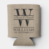 Creëer Uw eigen Jubileum Burlap Blikjeskoeler (Achterkant)