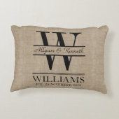 Creëer Uw eigen Jubileum Burlap Decoratief Kussen (Achterkant)