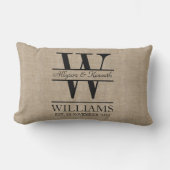 Creëer Uw eigen Jubileum Burlap Kussen (Voorkant)