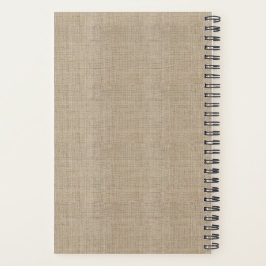Creëer Uw eigen Jubileum Burlap Planner (Achterkant)