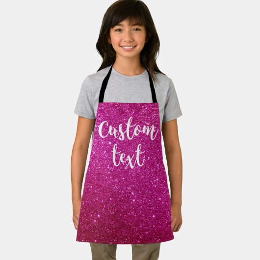 Creëer Uw eigen Junior Glitter Gepersonaliseerde K Schort (Insitu)