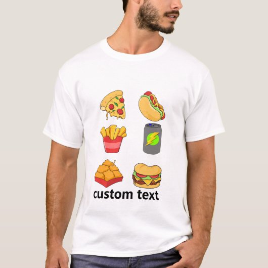Creëer uw eigen junk food liefhebber Mannen T-shirt (Voorkant)
