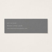 Creëer uw eigen juwelen die Kaarten voor het weerg Mini Visitekaartjes (Achterkant)