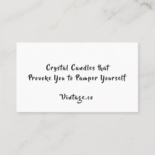 Creëer Uw eigen  kaars Visitekaartje (Achterkant)