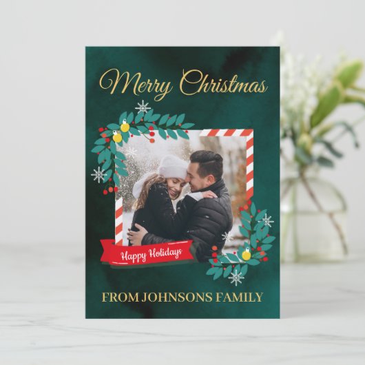 Creëer Uw eigen Kaart voor aangepaste kerstfoto's (Staand voorkant)