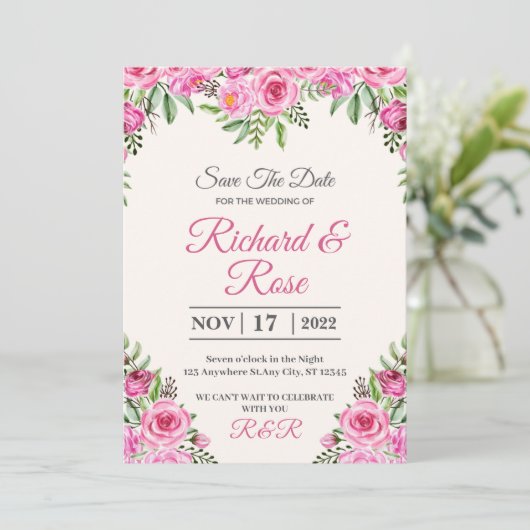 Creëer Uw eigen Kaarten voor uitnodiging voor aang (Staand voorkant)