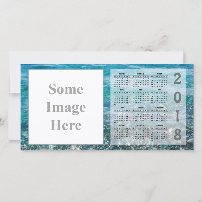 Creëer uw eigen kalender 2018-fotokaart (Voorkant)